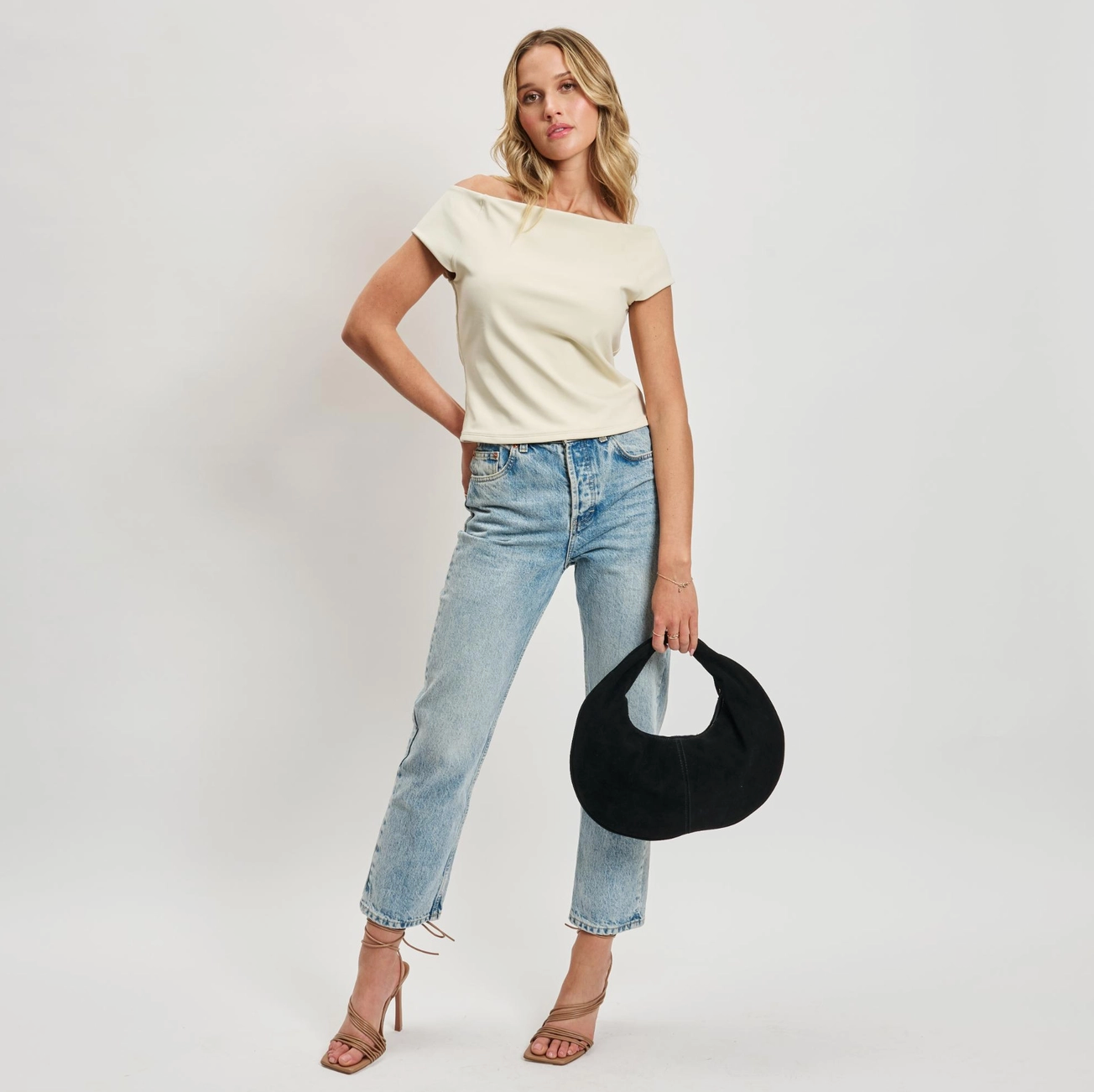 Farrah Suede Hobo Bag