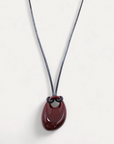 Oval Pebble Cord Necklace