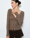 Dree Striped Jersey Knit Top
