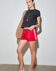 Flinn Satin Track Shorts