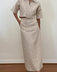 Laya Linen Midi Skirt